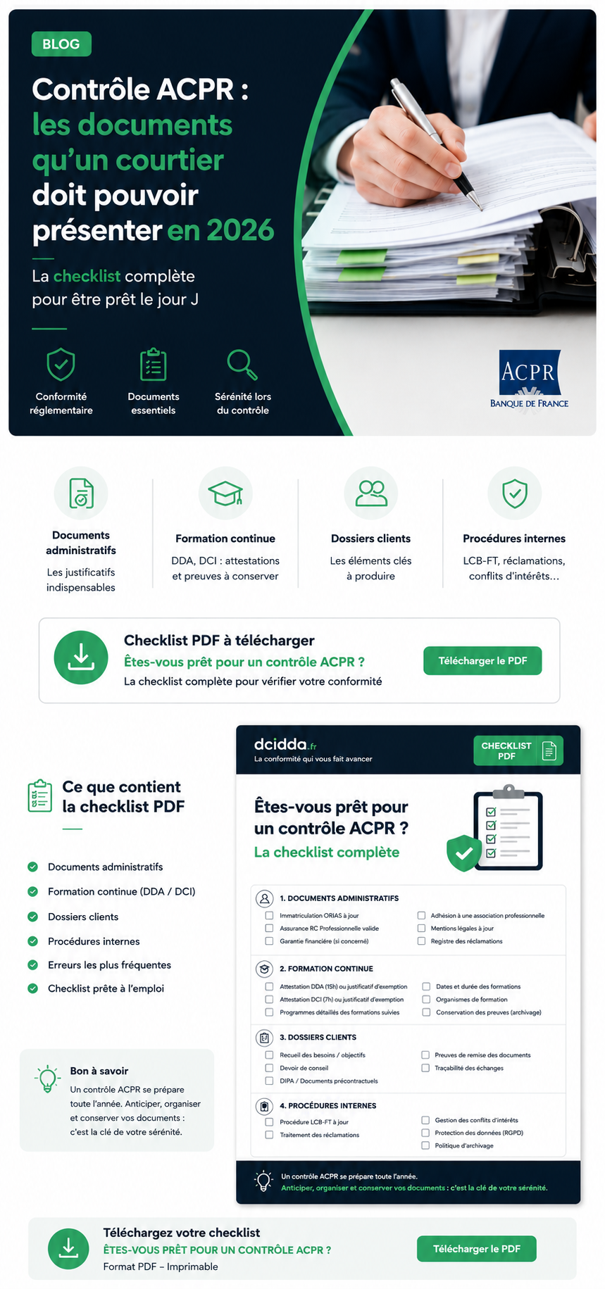 Document à télécharger — contrôle ACPR : documents qu'un courtier doit présenter